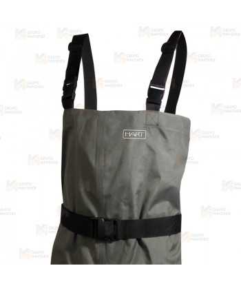 Vadeador en tejido nylon/PVC laminado y botas con suelas de tacos