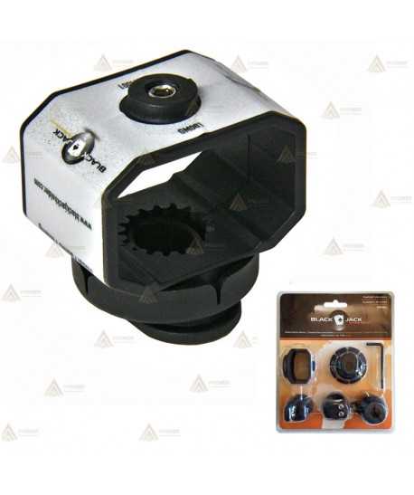 Soporte de linternas Blackjack Globalmount para cascos profesionales de bombero. Compatible para linternas PELI 2400 y 2460.
