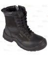 Bota táctica económica de color negro con cremallera lateral