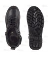 Bota táctica económica de color negro con cremallera lateral