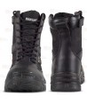 Bota táctica económica de color negro con cremallera lateral