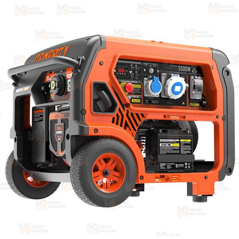 Generador a gasolina 4T (230V / 5.500W) homologado seguridad