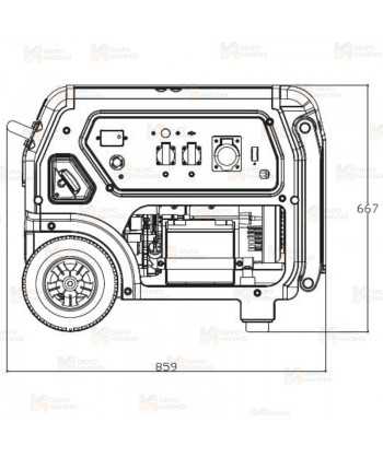 Generador a gasolina 4T (230V / 5.500W) homologado seguridad