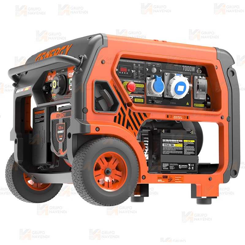 Generador a gasolina 4T (230V / 7.000W) homologado seguridad