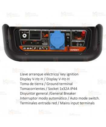 Generador a gasolina 4T (230V / 7.000W) con arranque por fallo de red