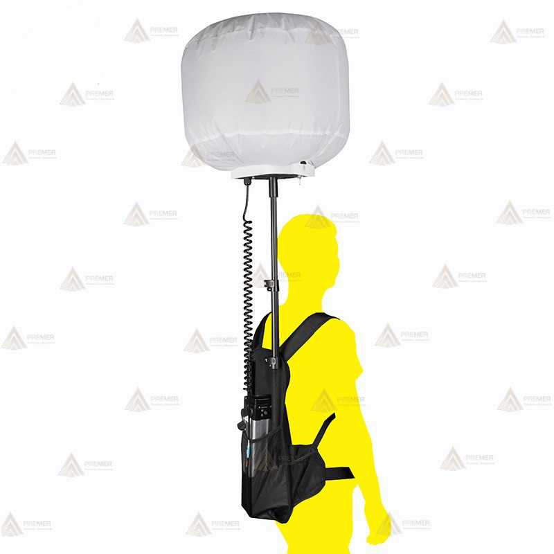 Globo led con mástil telescópico para mochila (6.000 Lúmenes)