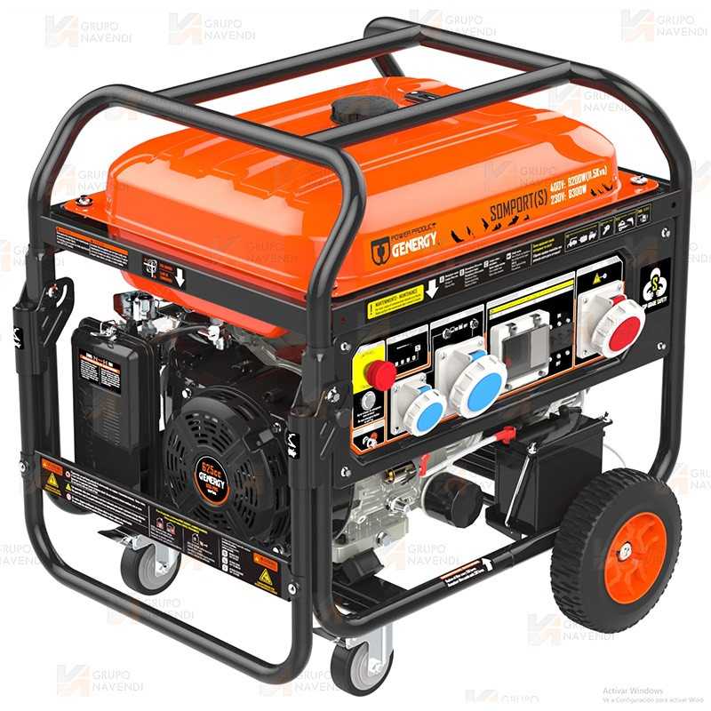 Generador trifásico a gasolina 4T (400 / 230V / 9.200W) homologado seguridad