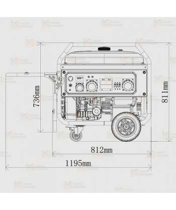 Generador trifásico a gasolina 4T (400 / 230V / 9.200W) homologado seguridad