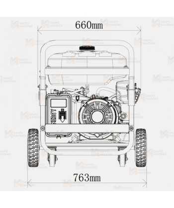 Generador trifásico a gasolina 4T (400 / 230V / 9.200W) homologado seguridad