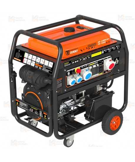 Generador trifásico a gasolina 4T (400 / 230V / 15.000W) homologado seguridad