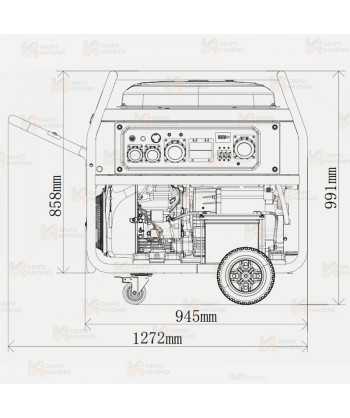 Generador trifásico a gasolina 4T (400 / 230V / 15.000W) homologado seguridad