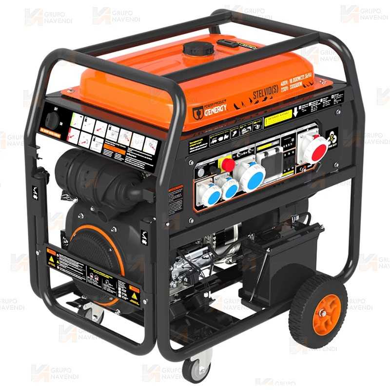 Generador SVR trifásico a gasolina 4T (400 / 230V / 18.000W) homologado seguridad