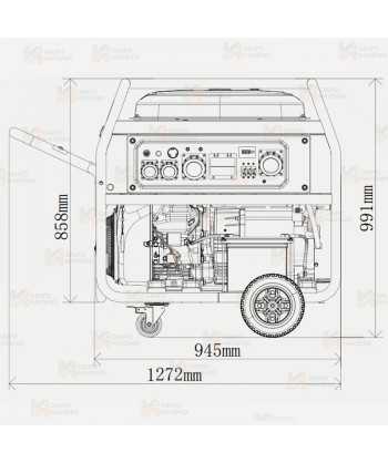 Generador SVR trifásico a gasolina 4T (400 / 230V / 18.000W) homologado seguridad