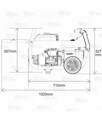 Generador SVR a gasolina 4T (230V / 2.800W) de seguridad