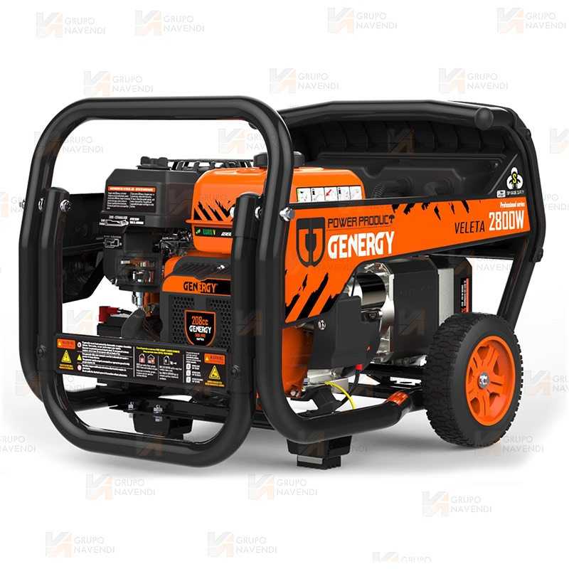 Generador SVR a gasolina 4T (230V / 2.800W) de seguridad
