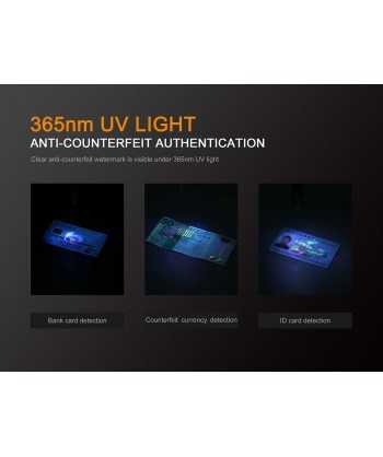 Linterna LD02 con Luz blanca y Ultravioleta (70 Lúmens blanco y 200 mW Ultravioleta)