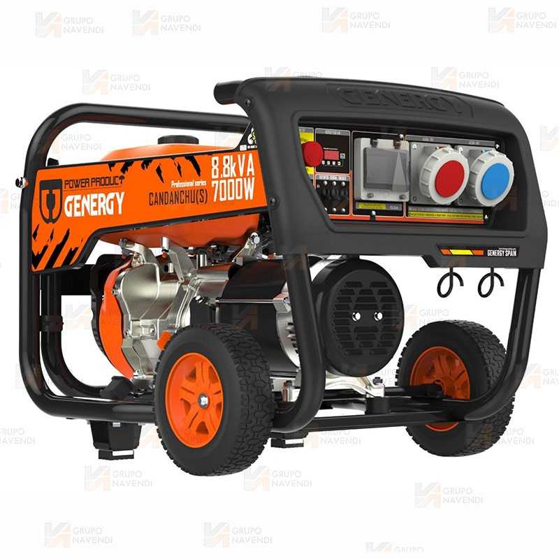 Generador SVR trifásico a gasolina 4T (400 / 230V / 7.000W) homologado seguridad