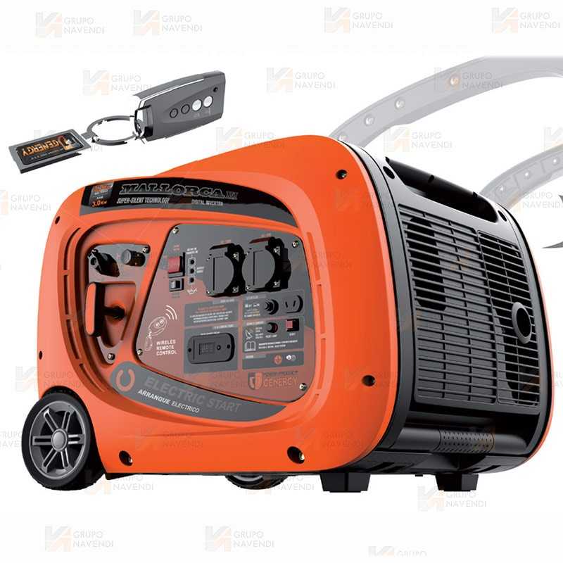 Generador Inverter a gasolina de 3.200W con control remoto