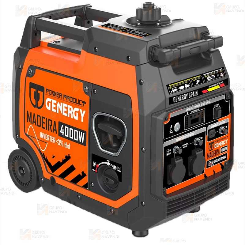 Generador monofásico Inverter insonorizado a gasolina de 4.000W