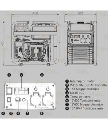 Generador Inverter a gasolina de 3.800W
