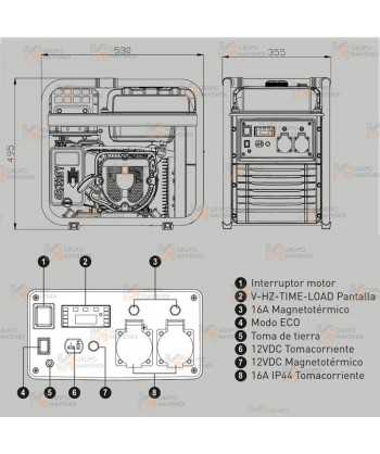 Generador Inverter a gasolina de 4.600W
