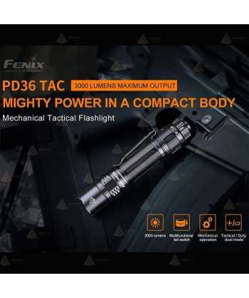 Linterna PD36 TAC recargable con micro USB (1600 lúmenes)
