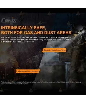Linterna Fénix intrínsecamente segura para atmósferas ATEX (280 lúmenes)