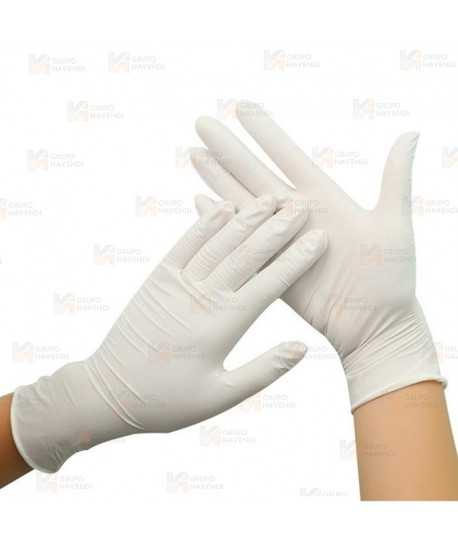 Guantes desechables de látex con polvo