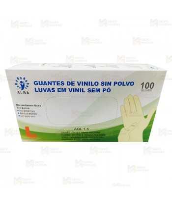 Guantes desechables de vinilo sin polvo