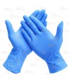 Guantes desechables de nitrilo azul sin polvo
