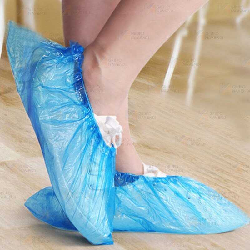 Cubre zapatos de Polietileno CPE muy fuertes color azul