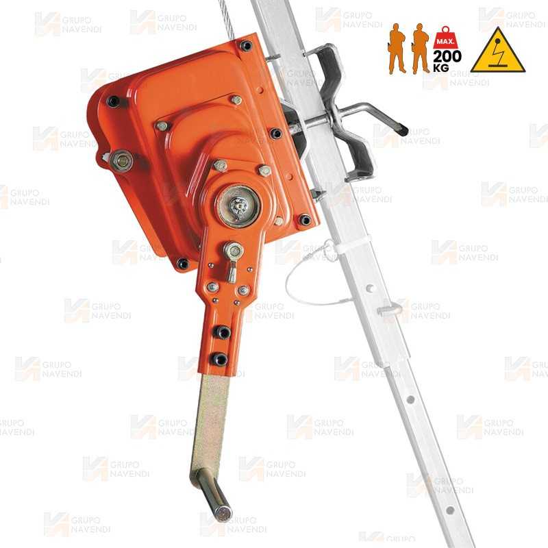 Torno de cable de acero de 25, 35, 45 y 50 m y Ø 6,3 mm para trípode TM7