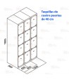 Taquilla metálica de cuatro puertas (Un módulo)