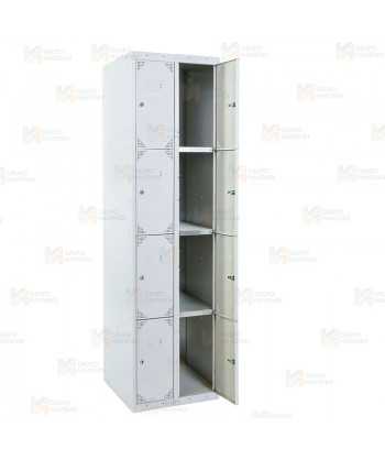 Taquilla metálica de cuatro puertas (Dos módulos)
