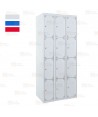 Taquilla metálica de cuatro puertas (Tres módulos)