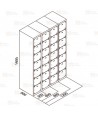 Taquilla metálica de siete puertas (Un módulo)