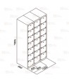 Taquilla metálica de siete puertas (Un módulo)