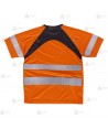 Camiseta técnica bicolor naranja flúor para Protección Civil