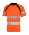 Camiseta técnica bicolor naranja flúor para Protección Civil