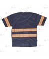 Camiseta transpirable manga corta con cintas reflectantes bicolor para Protección Civil