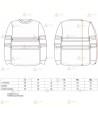 Camiseta transpirable manga larga con cintas reflectantes bicolor