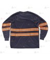 Camiseta transpirable manga larga con cintas reflectantes bicolor