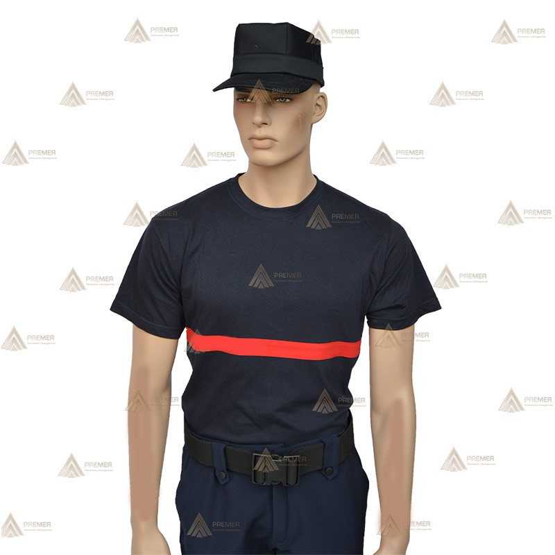 Camiseta de manga corta de algodón para parque de bomberos