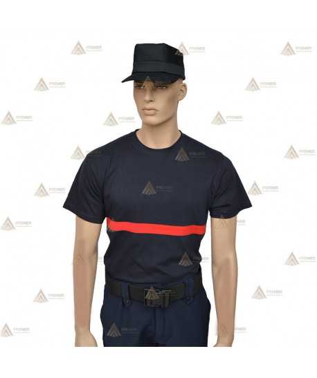 Camiseta de manga corta de algodón para parque de bomberos
