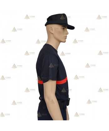 Camiseta de manga corta de algodón orgánico para bomberos