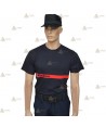 Camiseta de manga corta de algodón orgánico para bomberos