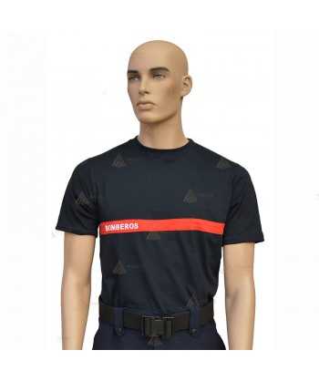 Camiseta de manga corta de algodón para parque de bomberos
