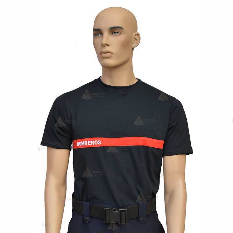 Camiseta de manga corta de algodón para parque de bomberos