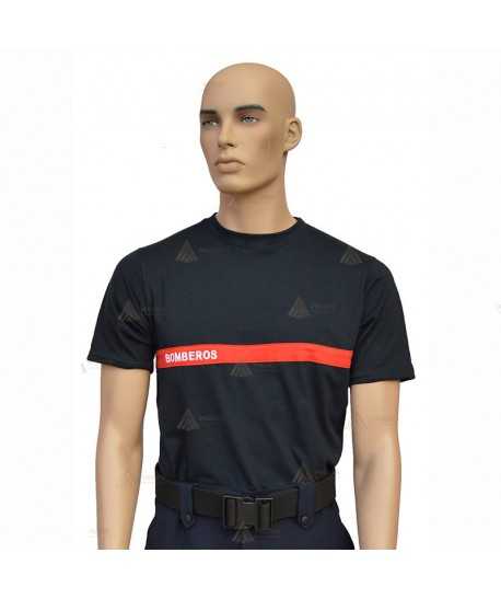Camiseta de manga corta de algodón para parque de bomberos