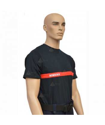 Camiseta de manga corta de algodón para parque de bomberos